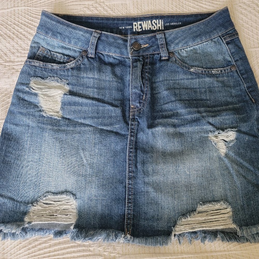 Rewash Blue Jean Skirt